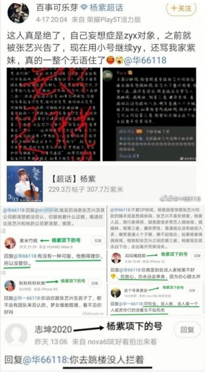 9杨紫号的恶毒言词