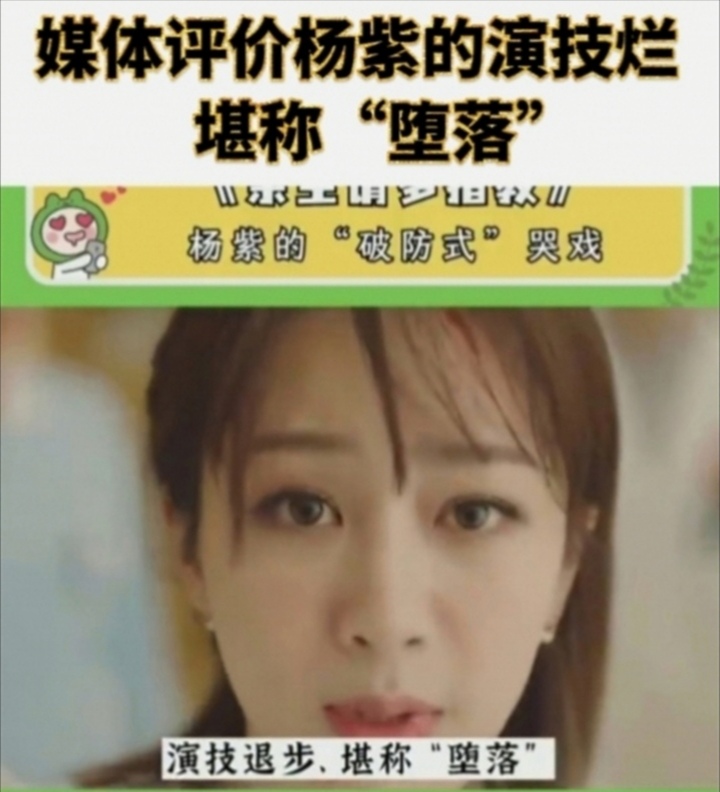 13媒评杨紫演技堕落
